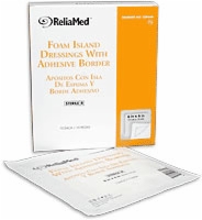 6x6 Adh Bordered Foam Drsng W/film Backing,10/box