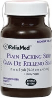 2" X 5 Yds Plain Packing Strip, Sterile, Lf
