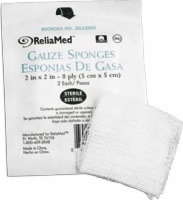 Reliamed Gauze/drsng Spng, 2" X 2", 8 Ply, 50-2's