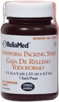 1/4" X 5 Yds Iodoform Packing Strip, Sterile, Lf