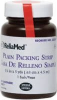 1/4" X 5 Yds Plain Packing Strip, Sterile, Lf