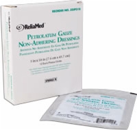 3" X 18" Petroleum Impregnated Gauze, Sterile