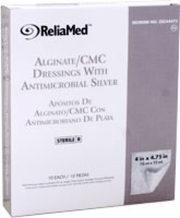Reliamed 4"x4.75" Silver Alginate/cmc Blend,10/box