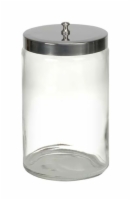 Glass Sundry Jar, Metal Lid, Non-Labeled, 7" H x 4" W