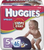 Huggies Snug & Dry Diaper, Size 5, Mega (Bag of 46)