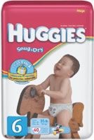 Huggies Snug & Dry Diaper, Size 6, Mega (Bag of 40)