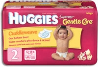 Huggies Supreme Diapers, Size 2, Mega (Bag of 60)