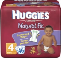 Huggies Supreme Diapers, Size 4, Mega (Bag of 46)