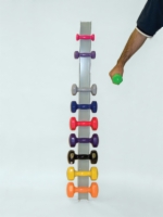 Vinyl Coated Dumbbell Wall Rack - Stores 10 Dumbbells