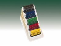 Cando Digi-Flex Hand Exerciser - 5 Piece Set Y,R,G,B,Blk - Plastic Rack