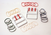 Cando Hand Exercise Set - Unit With 25 Latex Free Bands - 5 Each Y,R,G,B,Blk