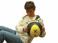 Cando Dual-Handle Medicine Ball - 12 Pound Red