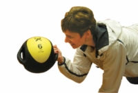 Cando Dual-Handle Medicine Ball - 18 Pound Green