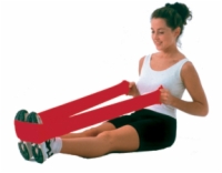 Cando Low Powder Exercise Band - 4-Foot Ready-To-Use - Red - Light