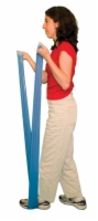 Cando Low Powder Exercise Band - 50 Yard - Blue - Heavy