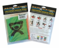 Cando Exercise Band Pep Pack - Challenging - Black, Silver, Gold