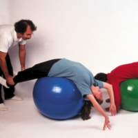 Cando Inflatable Exercise Ball - 37 Inches - Red