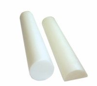 Cando Foam Roller - White Open Cell Foam - 3 X 12 Inch - Round