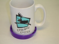 Dycem Non-Slip Molded Cup/Can/Glass Holder (3-1/2" Diameter), Blue Only