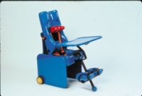 Tumbleforms Carrie Seat With Mobile Base, Medium W/Tray And Footrest