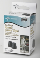 Tip Cane Quad Small Base 1/2" Black