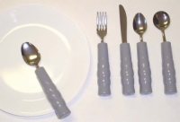 Weighted Utensils Set/4 Tea & Soupspoon Fork & Knife