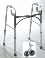 Walker Folding Clever Paddle Release  Adult w/5  Wheels
