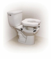 Raised Toilet Seat w/4 Locking Brackets  Open  Padded