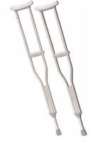 Push Button Aluminum Adj Crutch Adult 44  - 52  (pair)