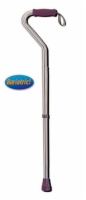 Bariatric H/D Offset Cane Alum Adj from 27-3/4 -36-3/4  Black