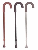 Cane Adj. Round Handle Silver w/Foam Comfort Grip