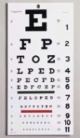 Snellen Eye Chart- 22 L x 11 W