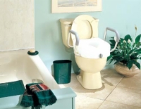 E-Z Lock Raised Toilet Seat with Arms