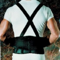 9  Back Belts With Suspenders Black Ex-Small  SportAid