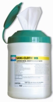 Sani-Cloth HB (Hepatitis B) Large 6  x 6 2/4  Tub/ 160