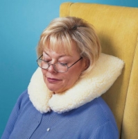 Sherpa Neck Pillow 14  x 10