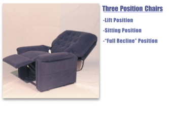 A 3 position lift assist chair in action.