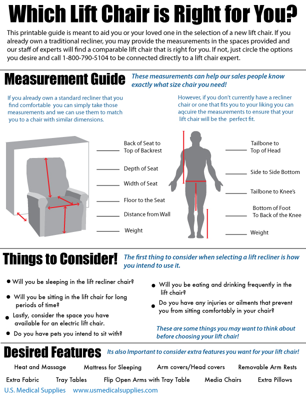 Follow these easy steps to measuring yourself for a lift chair purchase!