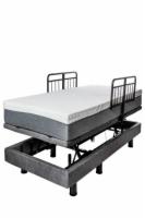 Base Fully Raised with Optional Side Rails and Mattress